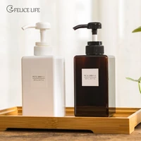 250450650ml travel plastic clear square bottle dispenser soap lotion shower gel empty bathroom liquid dispenser for soap
