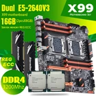 Материнская плата DDR4 Dual X99 с 2011-3 XEON E5 2640 V3 * 2 с 2*8 ГБ = 16 Гб 3200 МГц REG ECC Память RAM комбинированный комплект USB