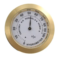 brass analog hygrometer cigar tobacco humidity gauge glass lens for humidors smoking humidity sensitive gauge