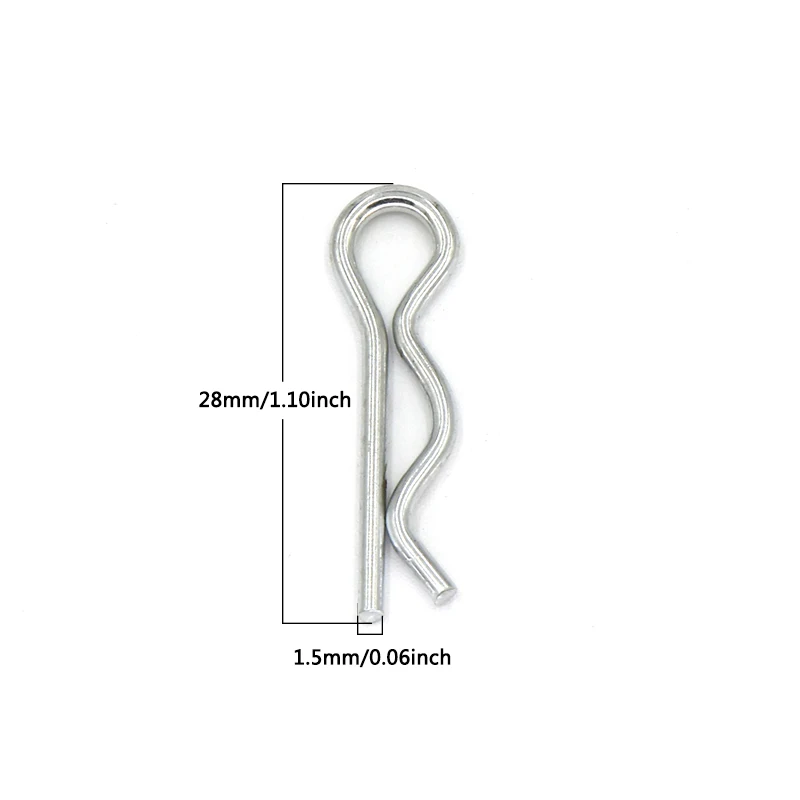 1:8 1:10 1:14 1:18 Universal Scale Bend Body Clips Pins Sliver Black Buggy Shell RC Car Parts For Redcat HPI Himoto HSP Truck