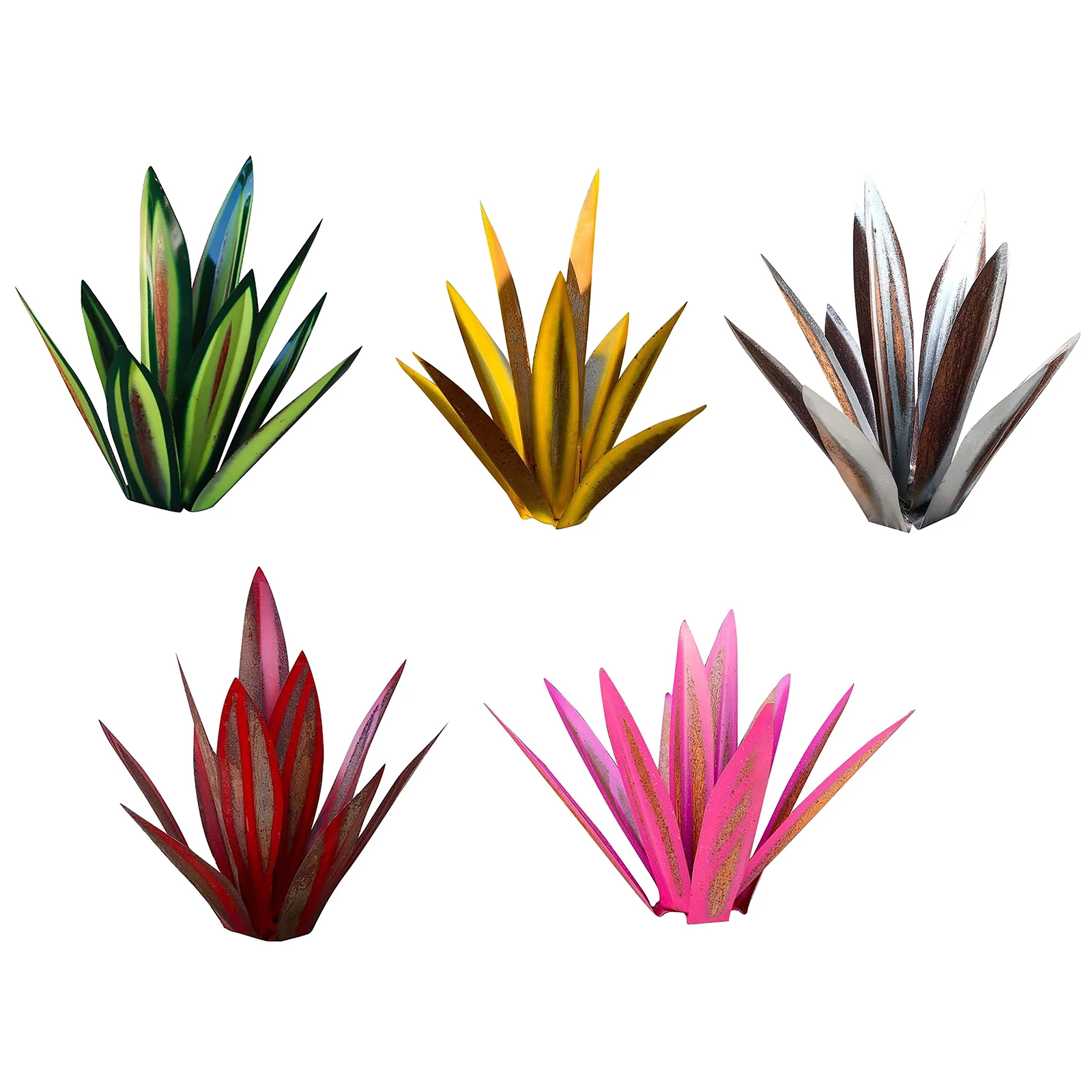 

Искусственная растительная скульптура, ручная роспись, металл, Агава, украшения, железная искусство, декор фигурки для сада Yard, газон, для ул...