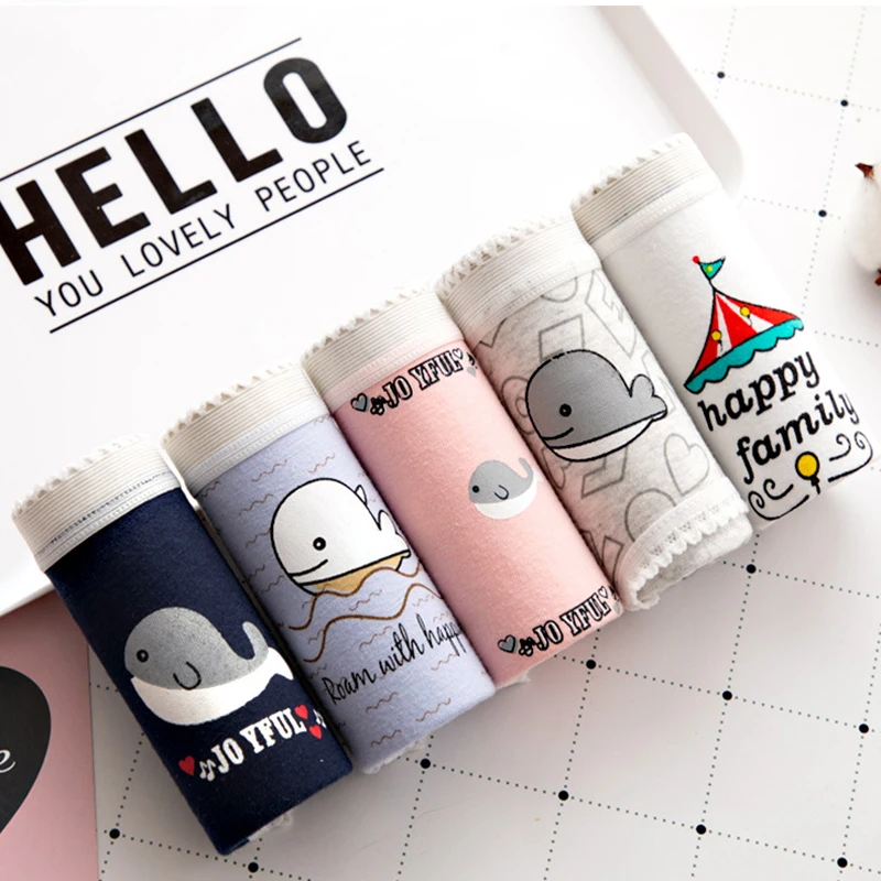 Женские трусики хлопковые сексуальные милые женские в виде Кита дышащие удобные