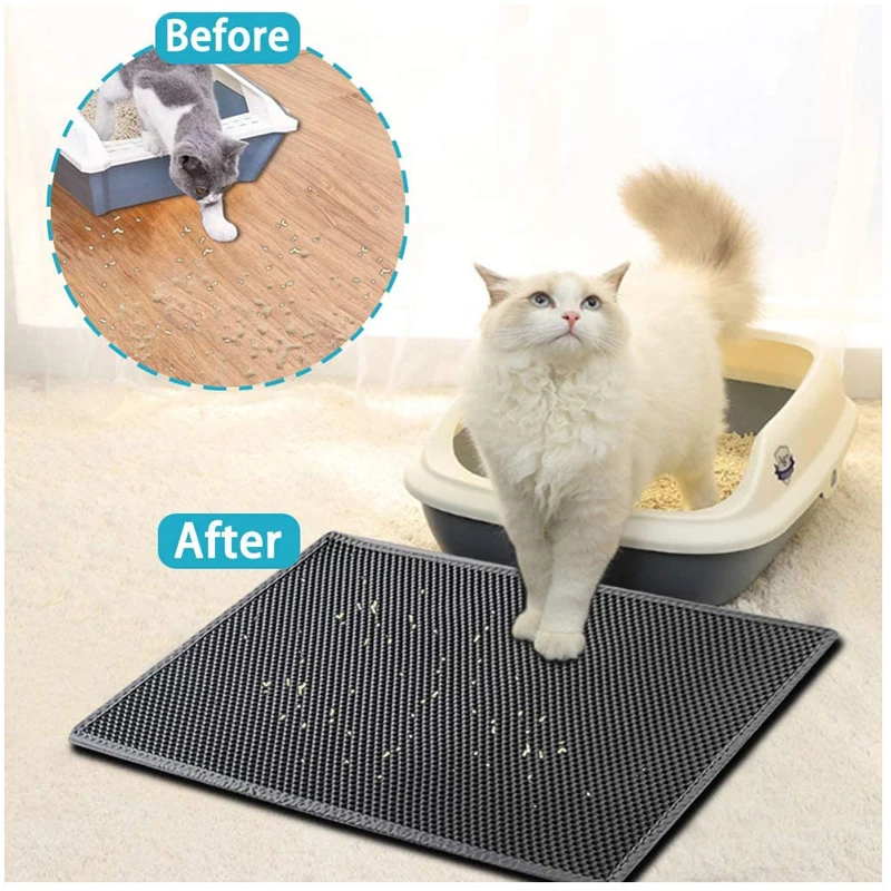 

Pet Cat Litter Mat Double Layer Litter Cat Bed Pads Trapping Pets Litter Box Mat Pet Product Bed For Cats House Clean mat