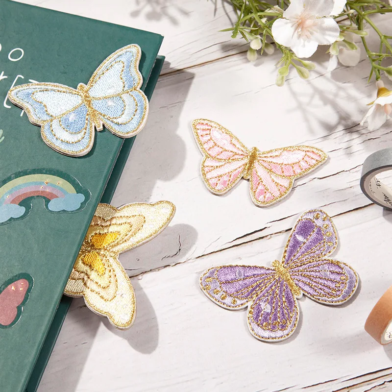 

Animal Self-adhesive Cloth Label Butterfly Flower Hand Account DIY Accessories Patch Embroidery Cloth Sticker Applique Badges