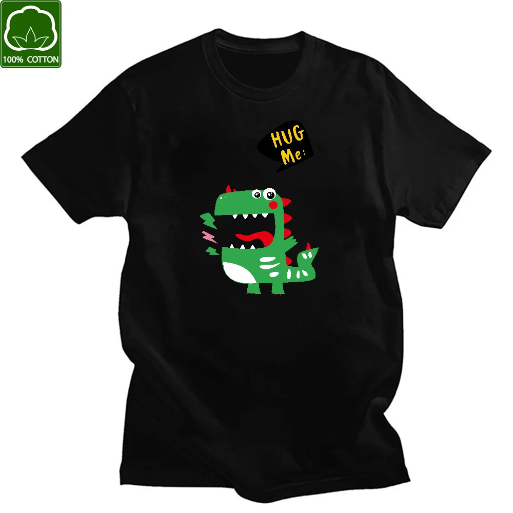 

Couples dinosaur dragon Cartoon cute Unisex 2021 T shirt Tee Cotton Short sleeve t-shirt Summer Girls Male female Streetwear