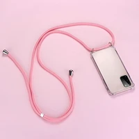 Luxury Lanyard Silicone Phone Case For Samsung Galaxy S22 S21 S20 S10 Note Lite Plus Ultra-thin Necklace Rope Cover