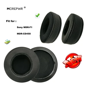 Morepwr New upgrade Replacement Ear Pads for Sony MDR-F1 MDR-CD450 Headset Parts Leather Cushion Velvet Earmuff Headset Sleeve