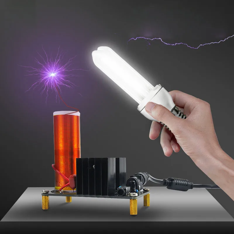 Музыкальный плазменный динамик с катушкой Тесла Беспроводная передача Tesla