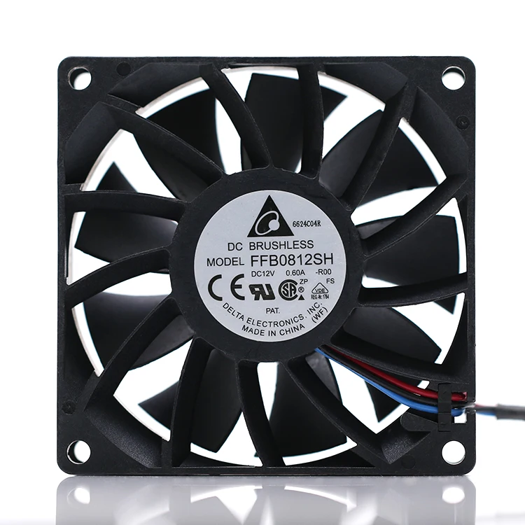 

For Delta Electronics FFB0812SH 8025 8CM 12V 0.60A PWM Temperature Max Airflow Rate Cooling Fans