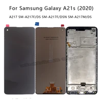 original for samsung galaxy a21s 2020 a217 lcd display sm a217fds sm a217mds screen touch digitizer assembly module with frame