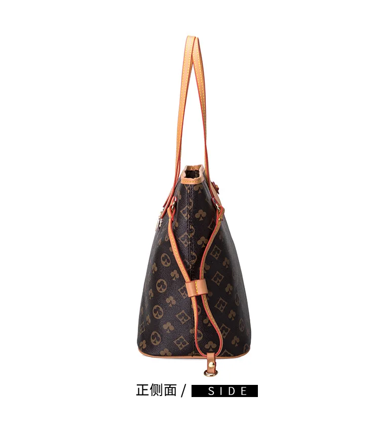 

2 In 1 Large White Set For Women Hand Bag Shopper Luxury Designer Ladies Handbags Famous Shoulder Female Leather de luxe femme