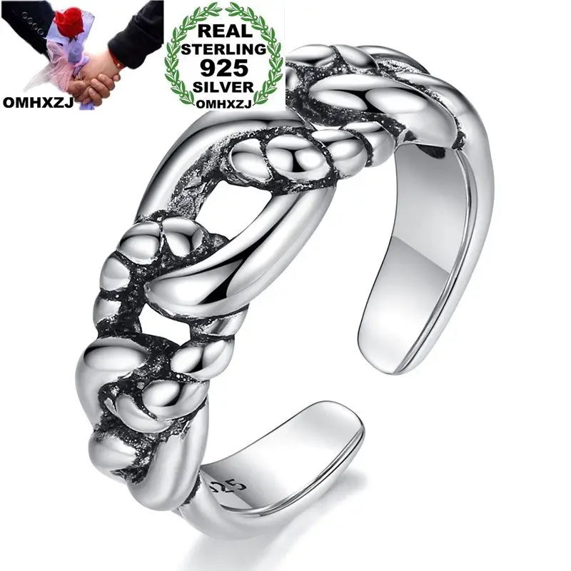 

OMHXZJ оптовая продажа RG214 Европейская мода изысканные женские и мужские вечерние подарок на день рождения и свадьбу винтажная цепочка из стер...