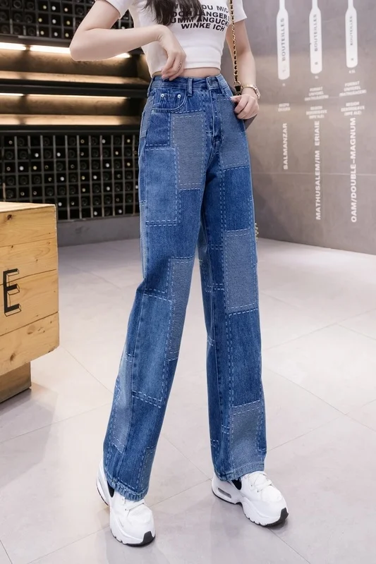 

Straight Jeans Women's High Waist Wide Nuyoah