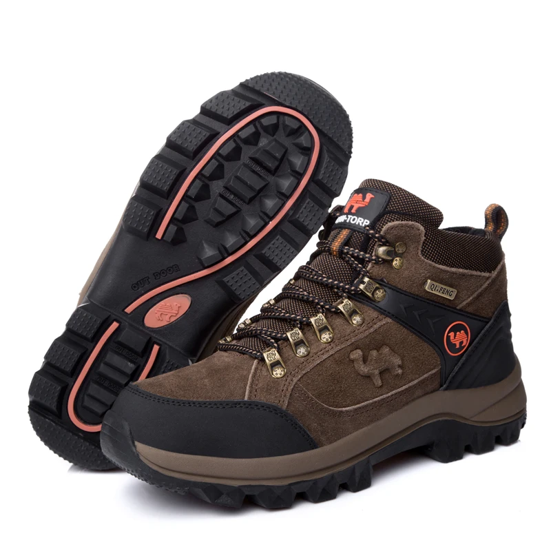 Популярные мужские зимние ботинки из натуральной кожи кроссовки для мужчин