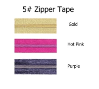 colorful coil zipper for zipper heads size 5 nylon zipper tape slide with plastic teeth making purse handbag sewing hardware