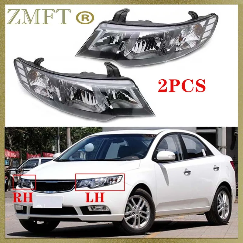 

Передний передний бампер для левого и правого автомобиля, фары головного света, фары головного света для KIA FORTE 2009 2010 2011 2012, фары дальнего света, 2 шт.