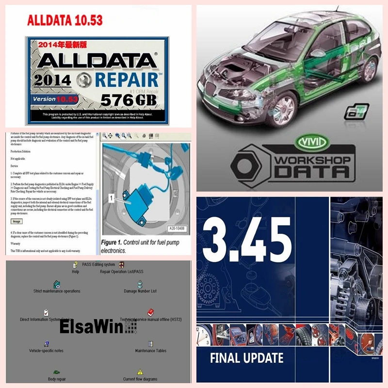 Alldata10.53 Vivid данных мастерская ATSG2017 ElsaWin6.0 Авто .. 3 45 Mit/chell 6 программное обеспечение