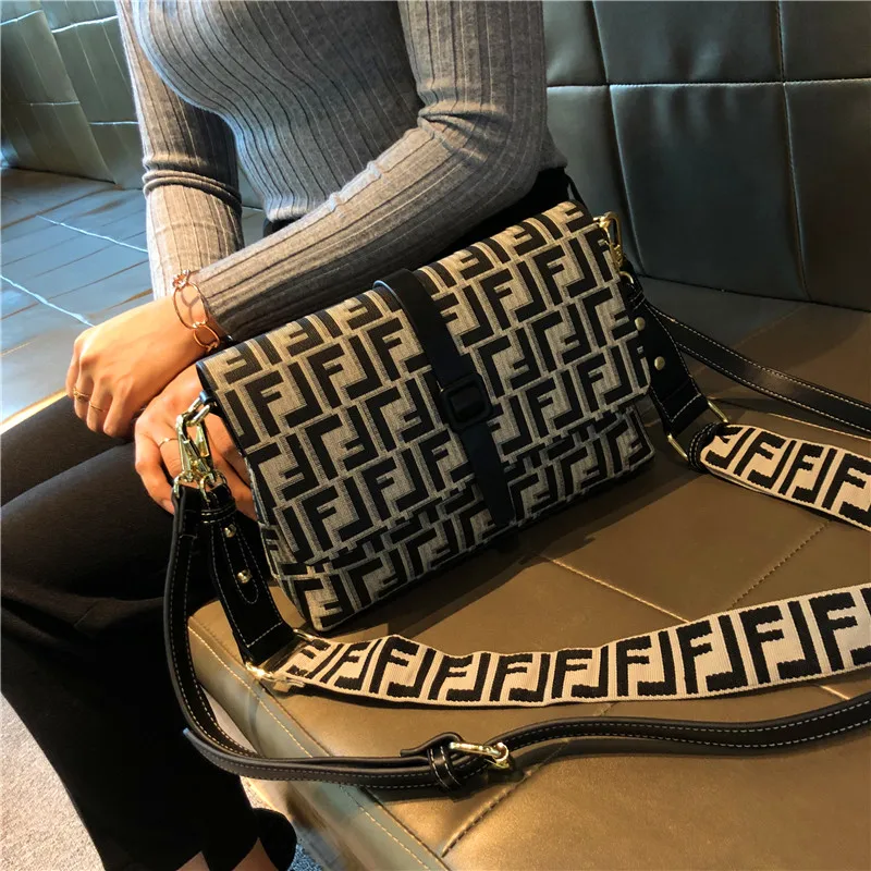 

Genuine Leather Shoulder Messenger Bag 2021 Fashionable All-match Purses and Handbags High-quality Letter Printing Crossbody Sac
