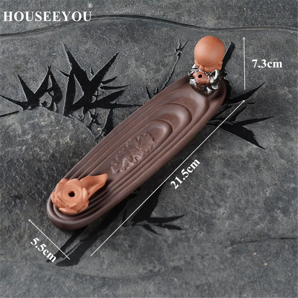 Креативная форма лодки маленький монах 2в1 палочка горелка для благовоний с
