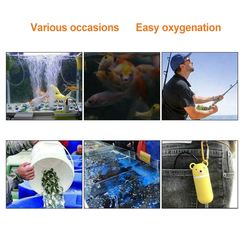 

Cute Mute Oxygen Air Pumps Portable Mini USB Aquarium Fish Supplies Accessories For Fish Tank B1