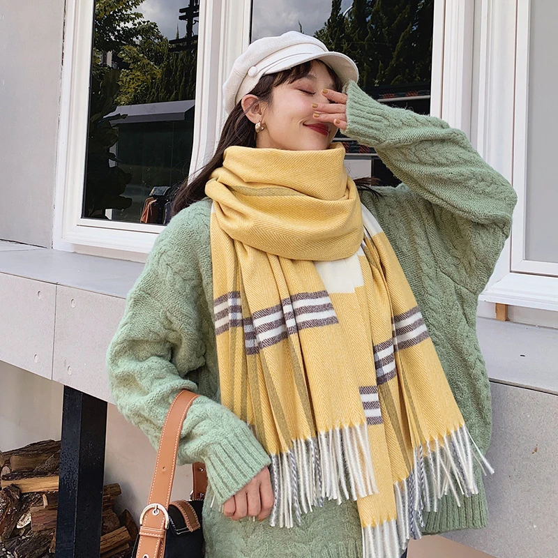 Новинка модный Удобный шарф двойного назначения осенне-зимний удобный