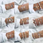 Набор браслетов LETAPI в богемном стиле для женщин, браслеты и ювелирные украшения с бусинами, черепаха, карта, сердце, 30 видов