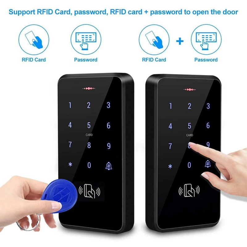 

IP68 Waterproof RFID Card Door Access Backlight Keyboard 3000 User 125KHz Card Tokens Tamper-Alarm Outdoor Use