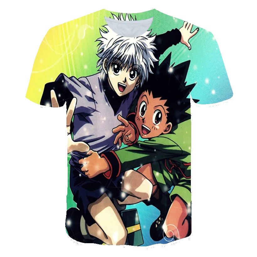 

The Hunters 3D T Shirts Boy Girl Children T-Shirt Killua Zoldyck Anime Manga Japan Hunters Cool Hunter Tees+Shorts Sets
