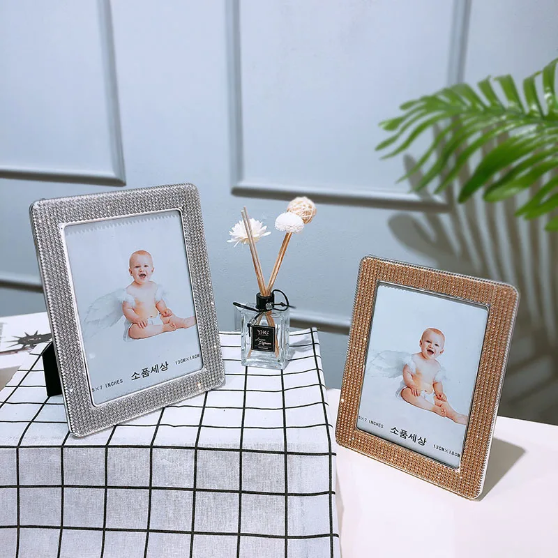 Хорошее качество Роскошная рамка для фотографий металлическая фоторамка с