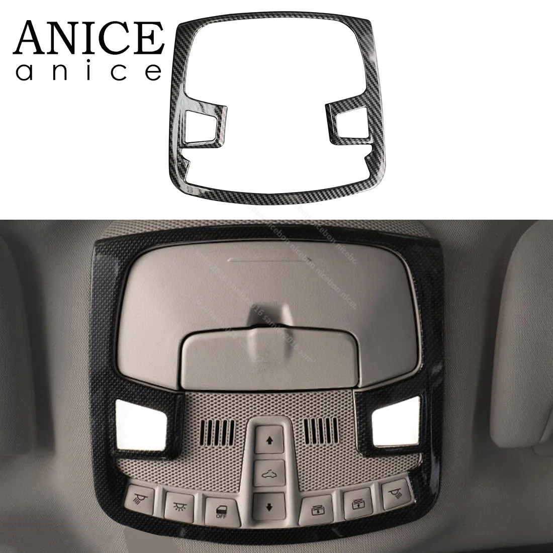 

Цветные передние лампы для чтения из углеродного волокна, обшивка, подходит для Ford Everest norour 2015, 2016, 2017, 2018, 2019, 2020, ABS