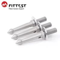 fittest 80mm tripod spikes camera stainless steel spikes 3pcs set 38 screw stainless steel spike ls 80