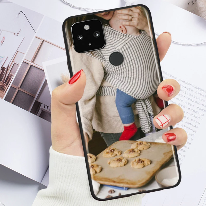 

Latte Love Coffee Heart Shockproof Cover for Google Pixel 5 4 4A XL 5G Black Phone Case Shell Soft Fundas Coque Capa