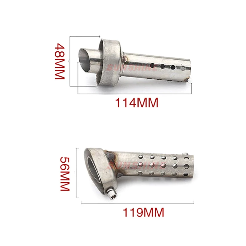 Exhaust Motorcycle Muffler DB Killer 5mm 42mm 45mm 48mm 60mm Silencer Baffle Removable Universal Chrome Black Steel Long Short | Автомобили
