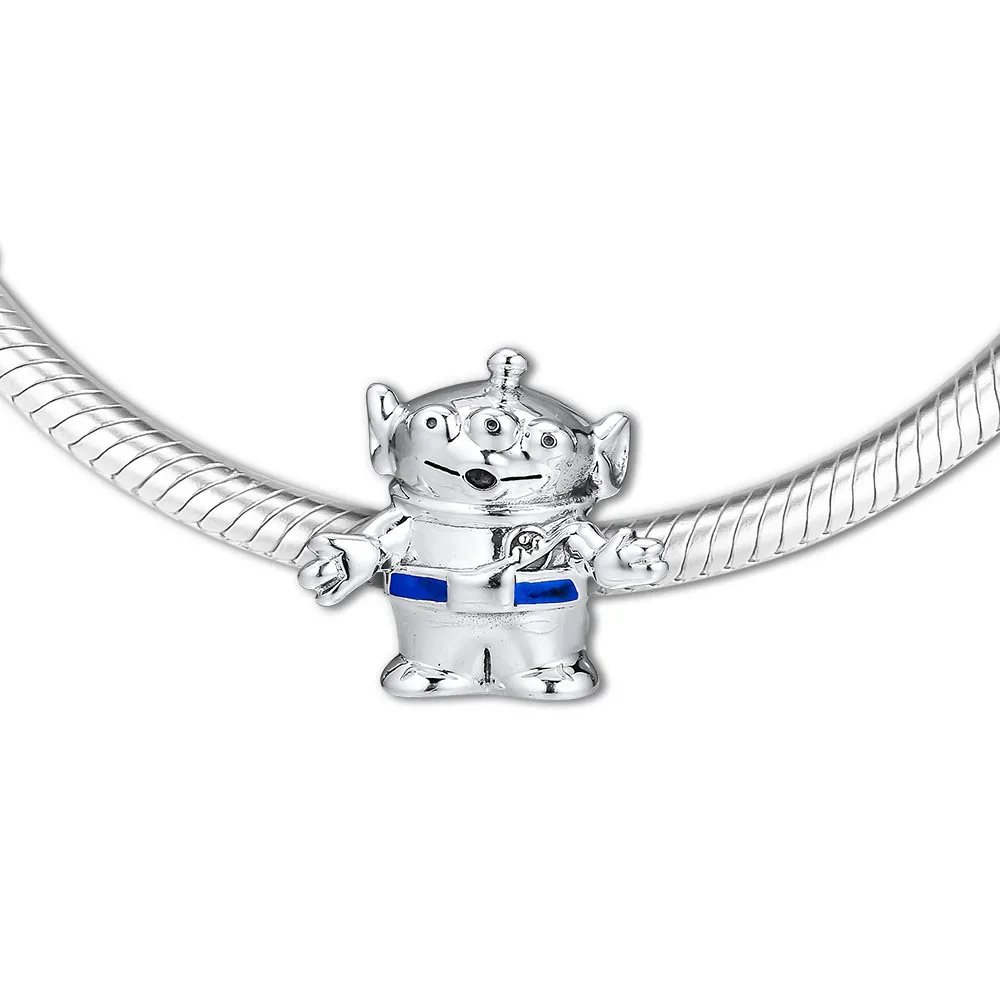

Fit 925 Silver Original Charms Bracelets Cute Robot Charm Bead Pendant For Bracelets Sterling Original Bangle Jewelry Making DIY