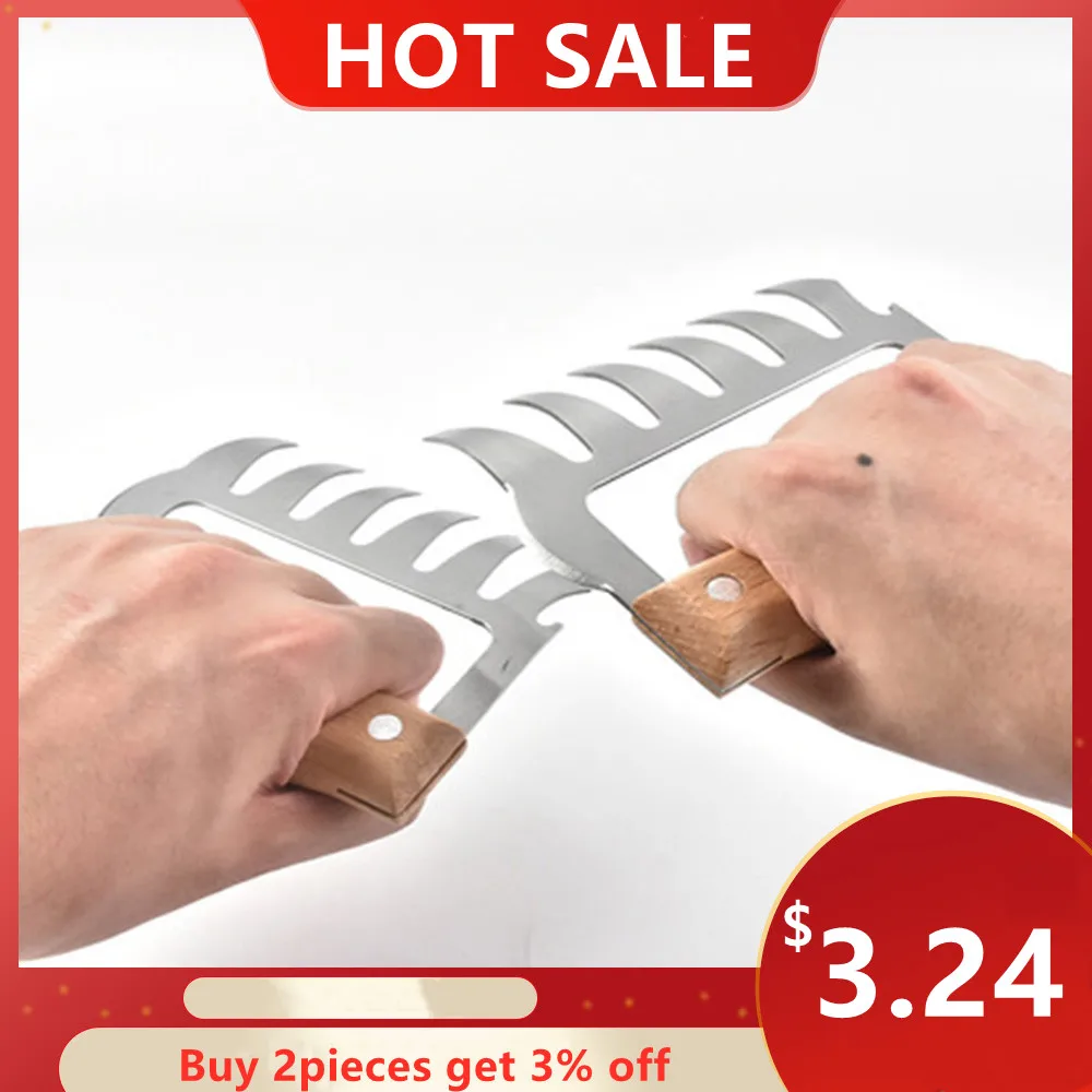 

Meat Shredder Barbecue Fork Bear Claw Meat Separator Vegetable Slicer Cutters Beer Opener Bbq Grill Meat Handler Grill Accessory