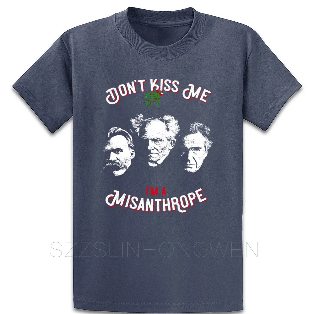 Nietzsche Schopenhauer Cioran No Kiss Misanthrope футболка хлопок весна осень тонкий размер Personalized