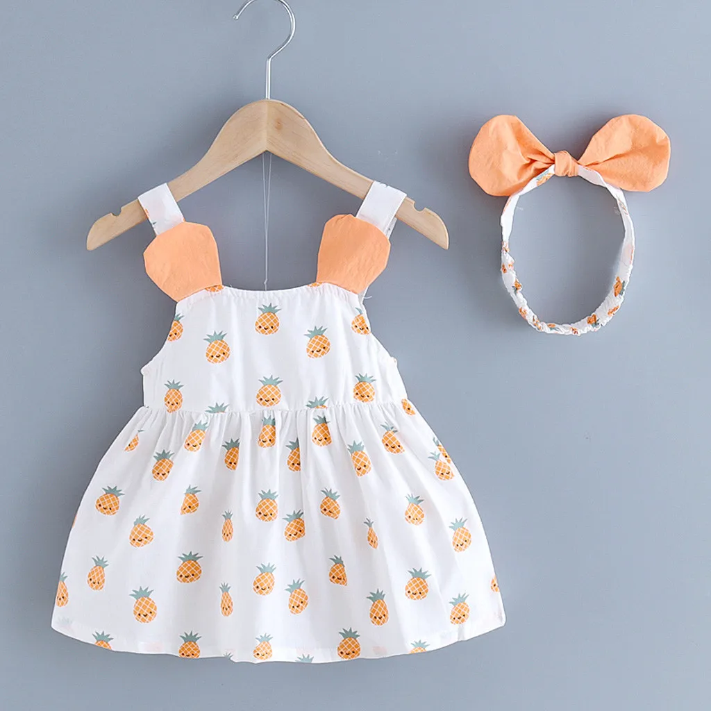 Новое летнее детское платье модные платья принцессы для маленьких девочек с