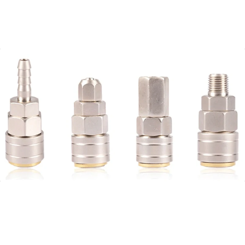 Пневматический соединитель из нержавеющей стали самоблокирующийся