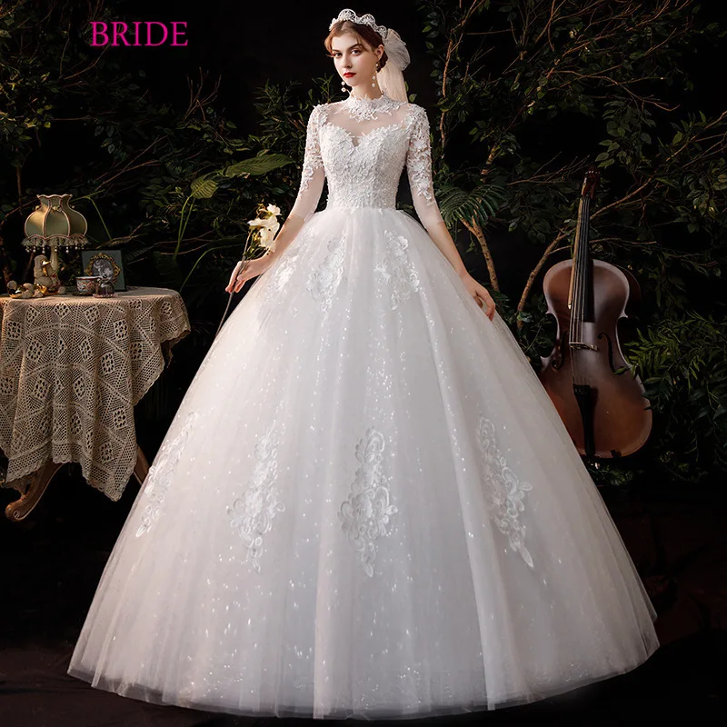 

Sen star light wedding dress 2021 winter new bride temperament Hepburn Chinese collar Qi Di Chao Xian dream.