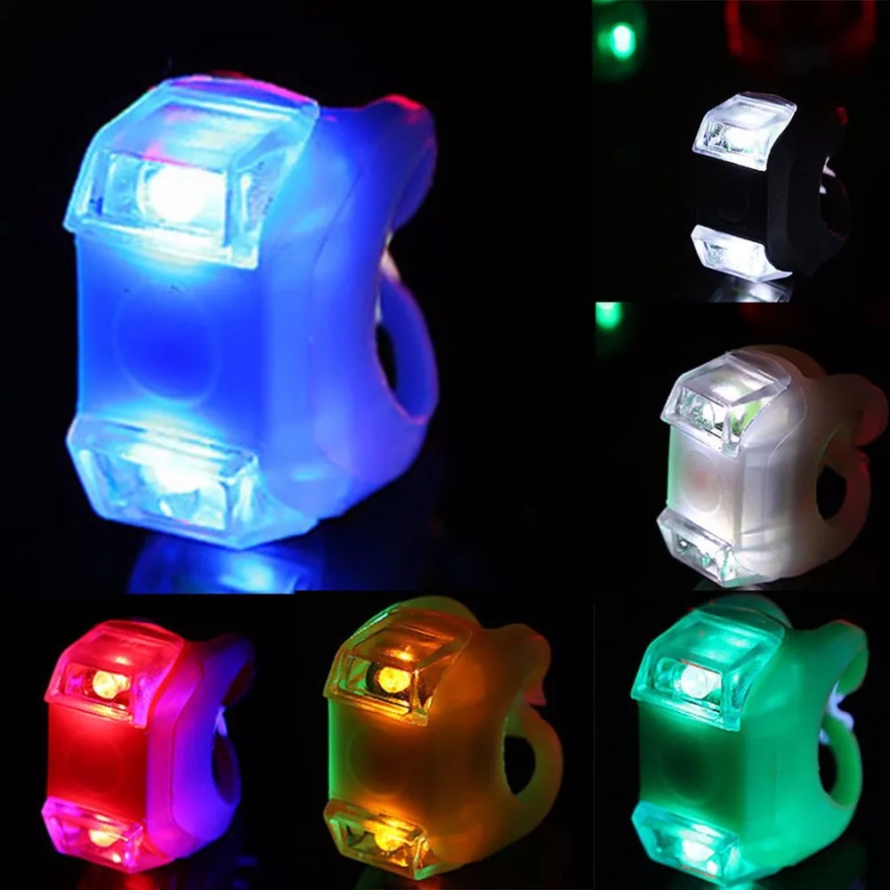 

3 Mode 2 LED Bike Bicycle Cycling Head Front Light Rear LED Flash Lamp include battery Newest
