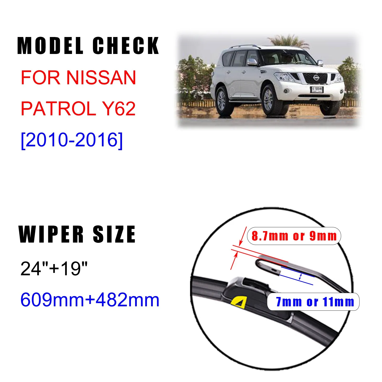 Щетки стеклоочистителя передние для Nissan патруль Y62 2010 2011 2012 2013 2014 2016