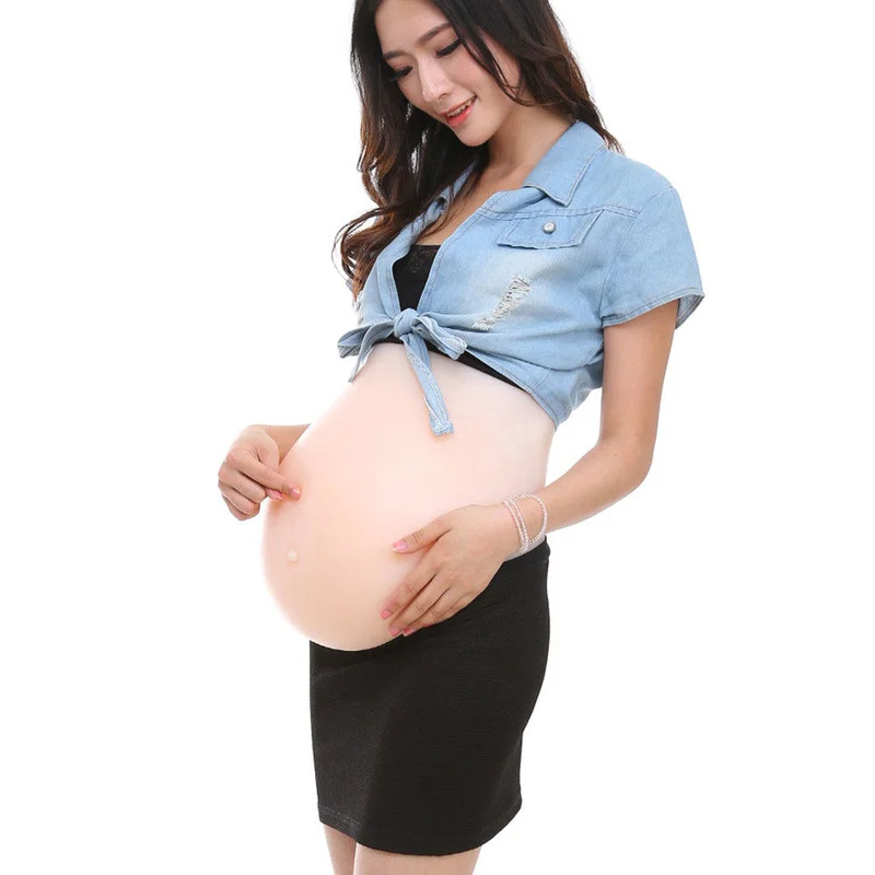 

New New 4600g Silicone Pregnant Tummy Belly Artificial Twins Babies 8-10 Months Shapewear Womens Plus Size Body Shaperwear