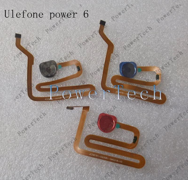 Гибкий кабель для датчика отпечатков пальцев ulefone power 6 с черной/синей/красной