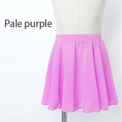 Pale purple Детская балетная юбка для девочек, прозрачная шифоновая балетная пачка, розовые детские гимнастические трико, юбки - Цвет: Pale purple