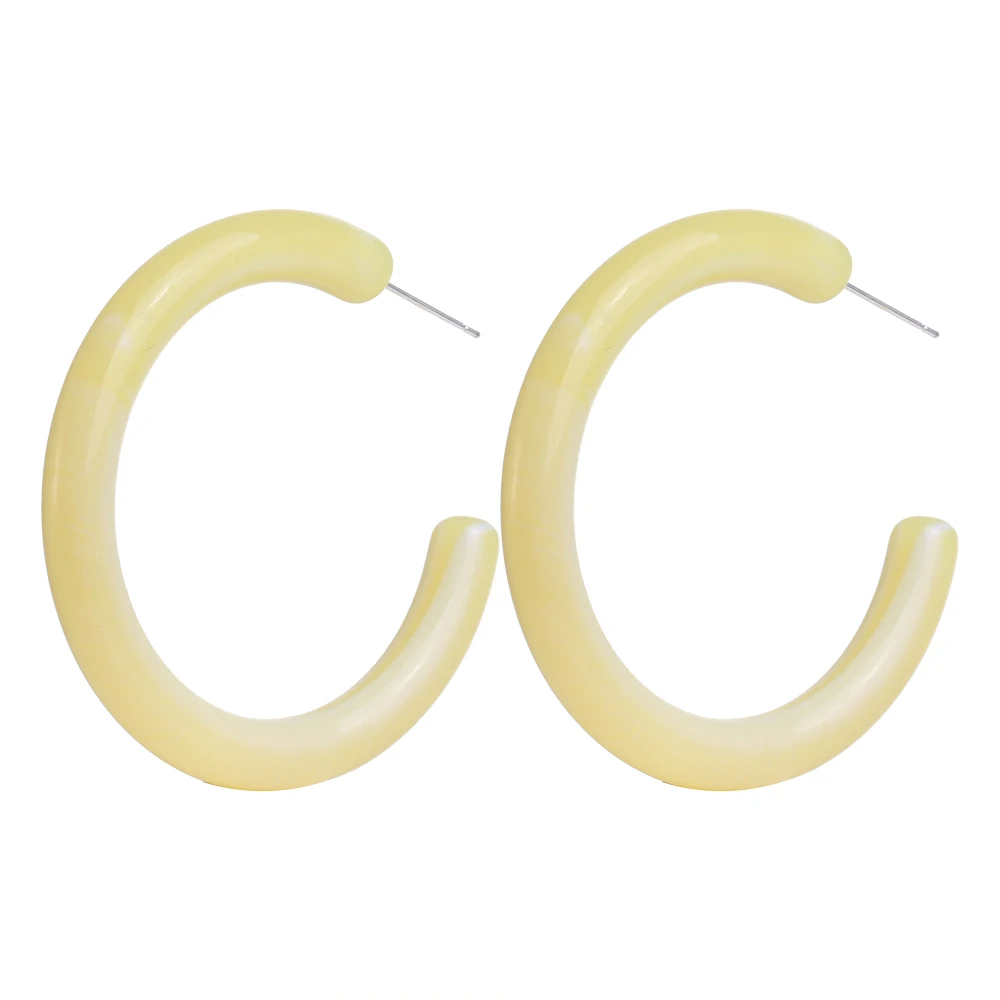 

KINFOLK Trendy Big Drop Earrings Set For Women Fashion Geometric Circle Resin Earrings 2021 NEW Set of Earrings Jewelry