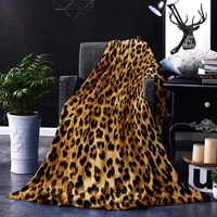 plush throw blanket 50x80 inches leopard print bed blanket soft warm blankets for all seasons lightweight travelling camping