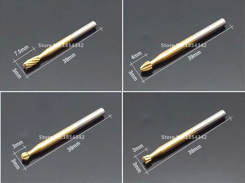 10 шт. набор коробка HSS титановая Dremel ротационная фрезерная фреза для резьбы по дереву резные ножи инструменты аксессуары
