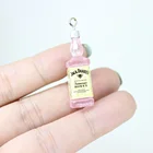 Yamily 10 шт.лот Смола 3D Розовый питьевой спирт Liqour бутылка Шарм Подвеска для брелока Diy Ювелирные изделия отделка серьги ожерелье