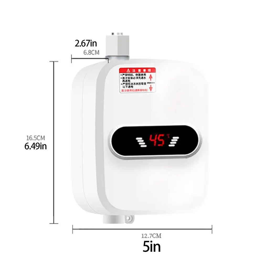 

New Mini Quick Heater Shower Without Water Storage Water Heater Bathroom Kitchen Wall Mounted Instant Electric Water Heater