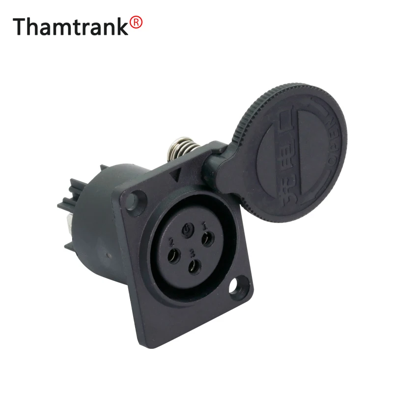 1 шт. разъем питания XLR черный пластиковый 3pin штекер/гнездо Панельное крепление с